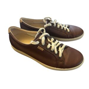 ECCO Women's Soft 7 Leather Sneakers in Metallic Fig Purple US 8/EU 39